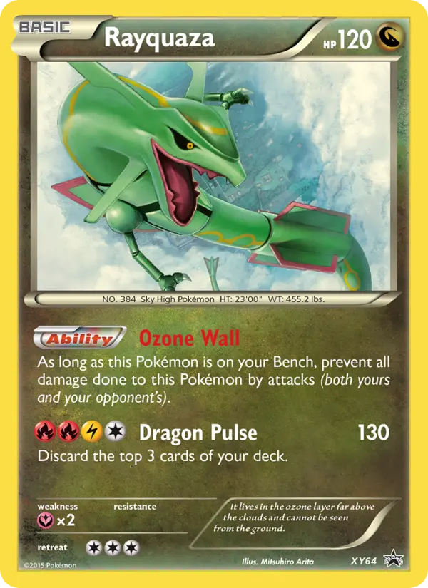 Rayquaza None Pokemon card #XY64 from XY Black Star Promos