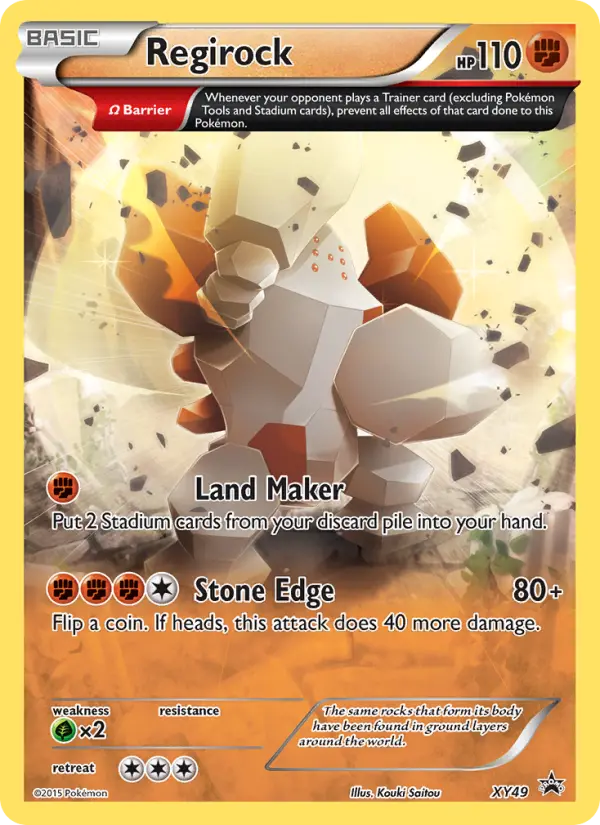 Regirock None Pokemon card #XY49 from XY Black Star Promos