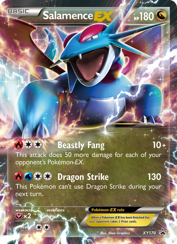 Salamence EX None Pokemon card #XY170 from XY Black Star Promos