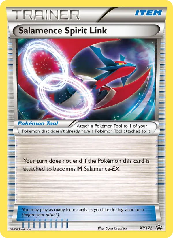 Salamence Spirit Link Common Pokemon card #XY172 from XY Black Star Promos