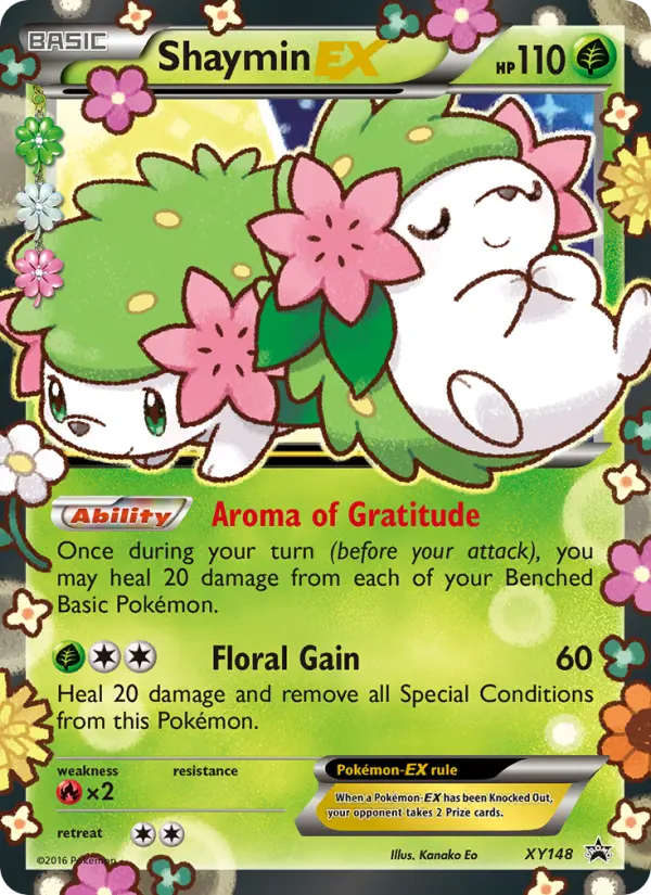 Shaymin EX None Pokemon card #XY148 from XY Black Star Promos
