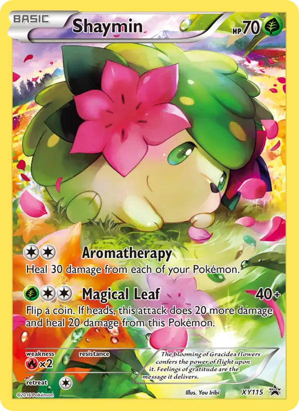 Shaymin None Pokemon card #XY115 from XY Black Star Promos