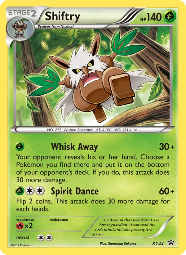 Shiftry None Pokemon card #XY23 from XY Black Star Promos
