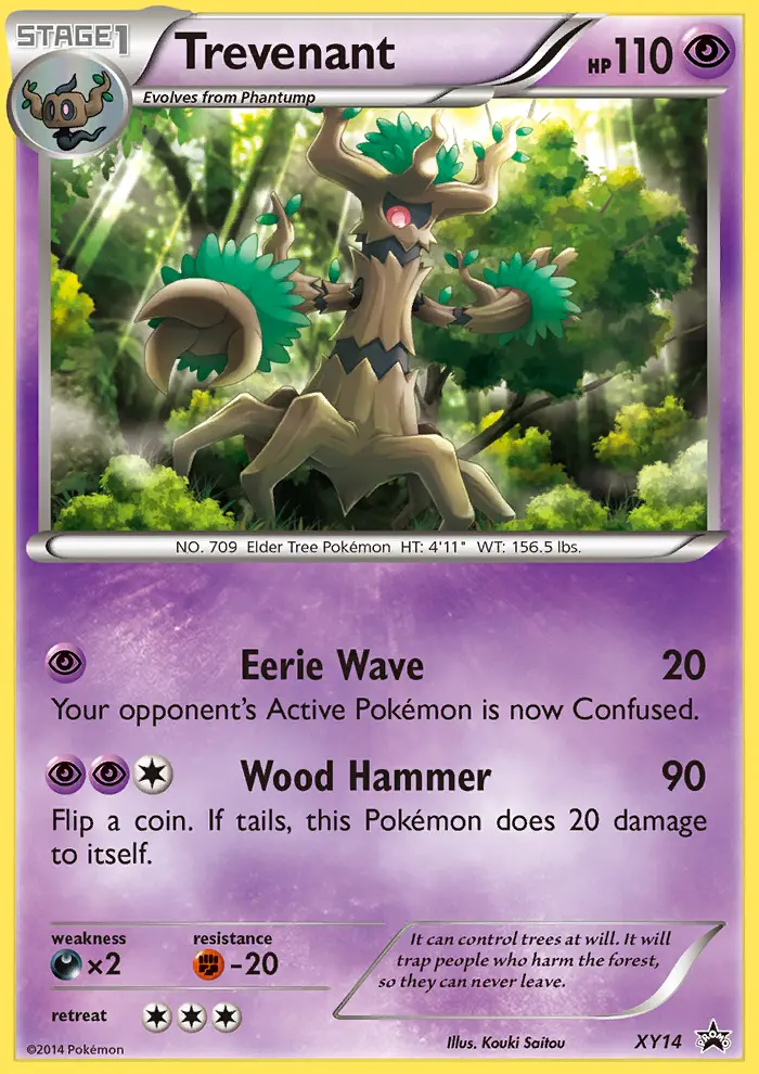 Trevenant None Pokemon card #XY14 from XY Black Star Promos