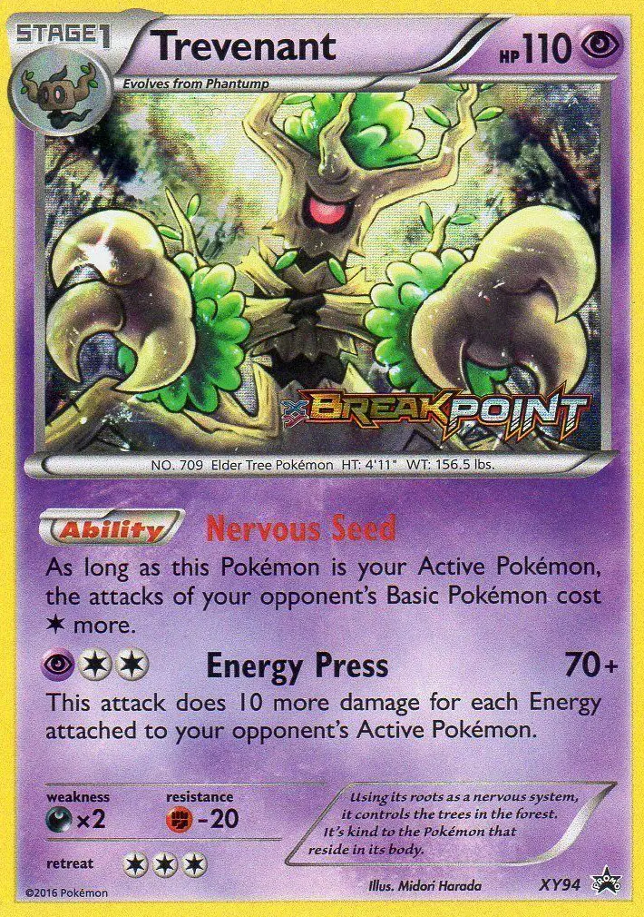 Trevenant None Pokemon card #XY94 from XY Black Star Promos