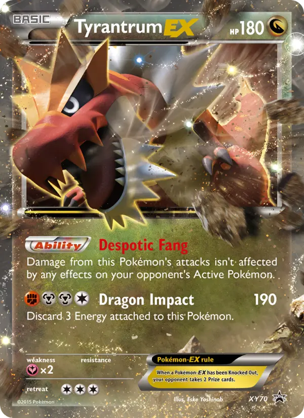 Tyrantrum EX None Pokemon card #XY70 from XY Black Star Promos