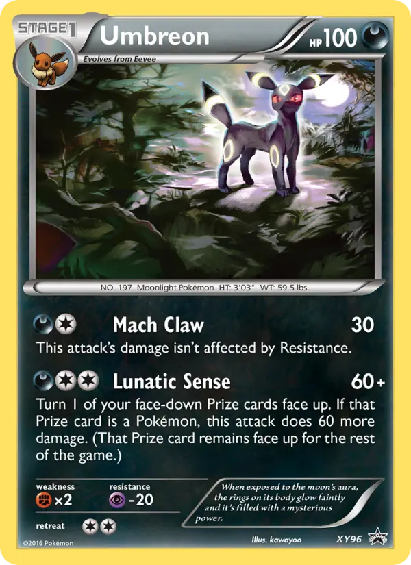 Umbreon None Pokemon card #XY96 from XY Black Star Promos