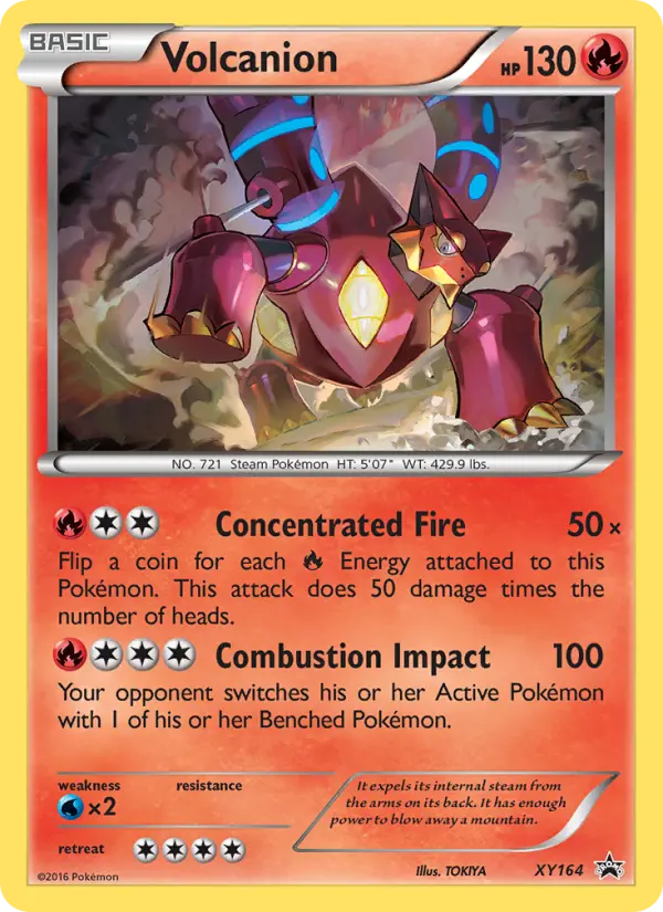 Volcanion Common Pokemon card #XY164 from XY Black Star Promos