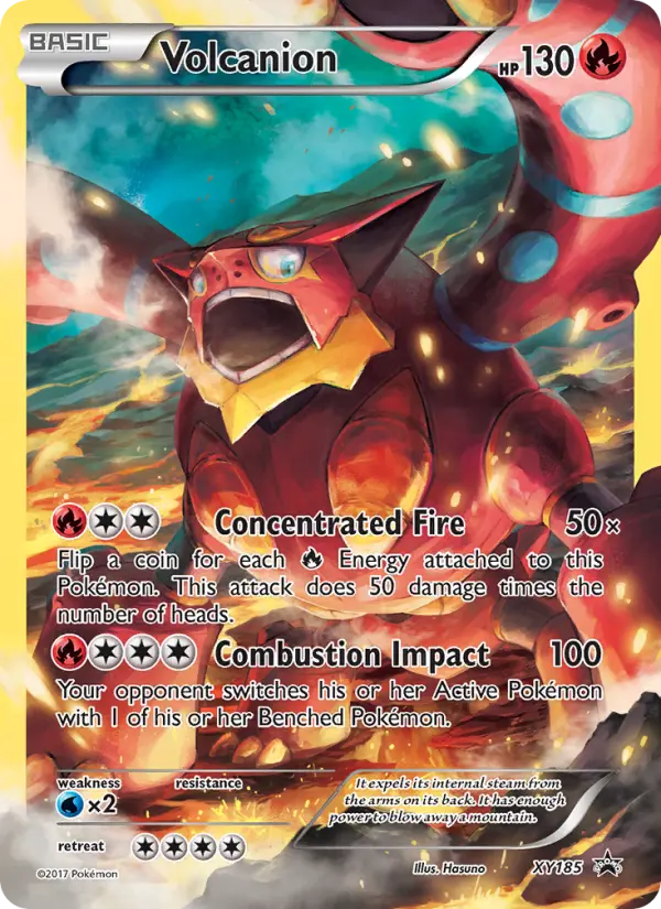 Volcanion Common Pokemon card #XY185 from XY Black Star Promos