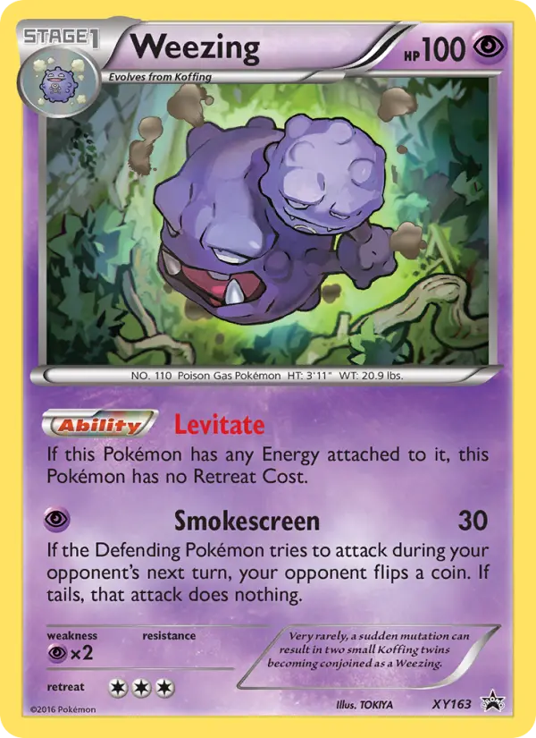 Weezing Common Pokemon card #XY163 from XY Black Star Promos