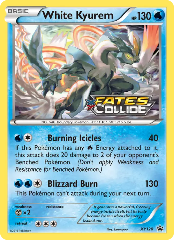 White Kyurem None Pokemon card #XY128 from XY Black Star Promos