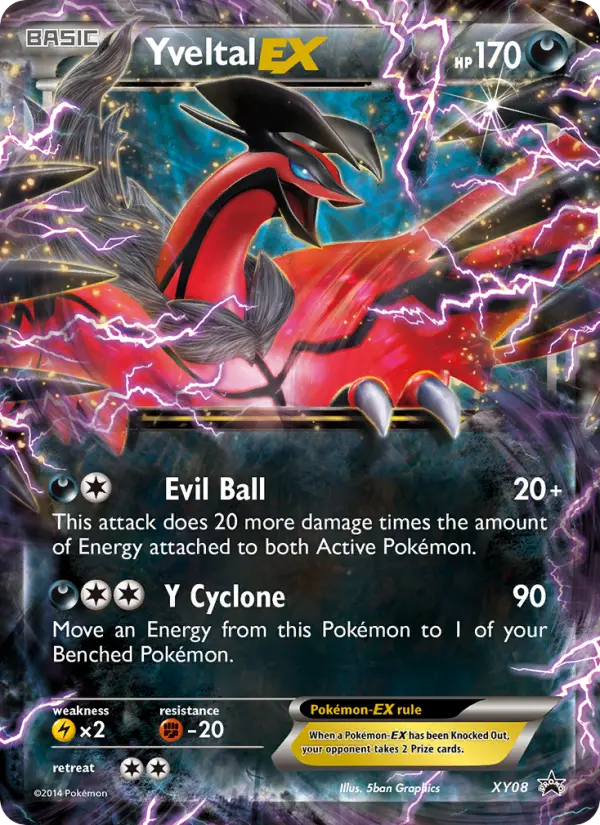 Yveltal EX None Pokemon card #XY08 from XY Black Star Promos