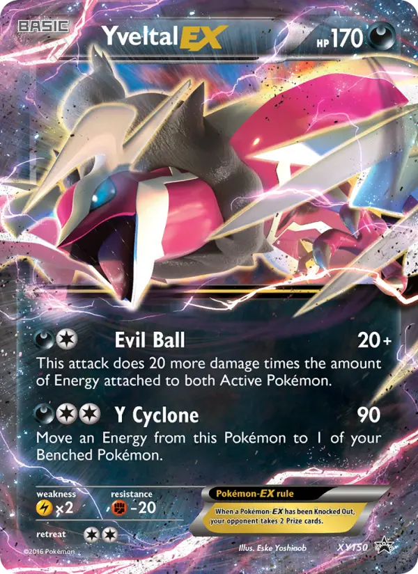 Yveltal EX None Pokemon card #XY150 from XY Black Star Promos