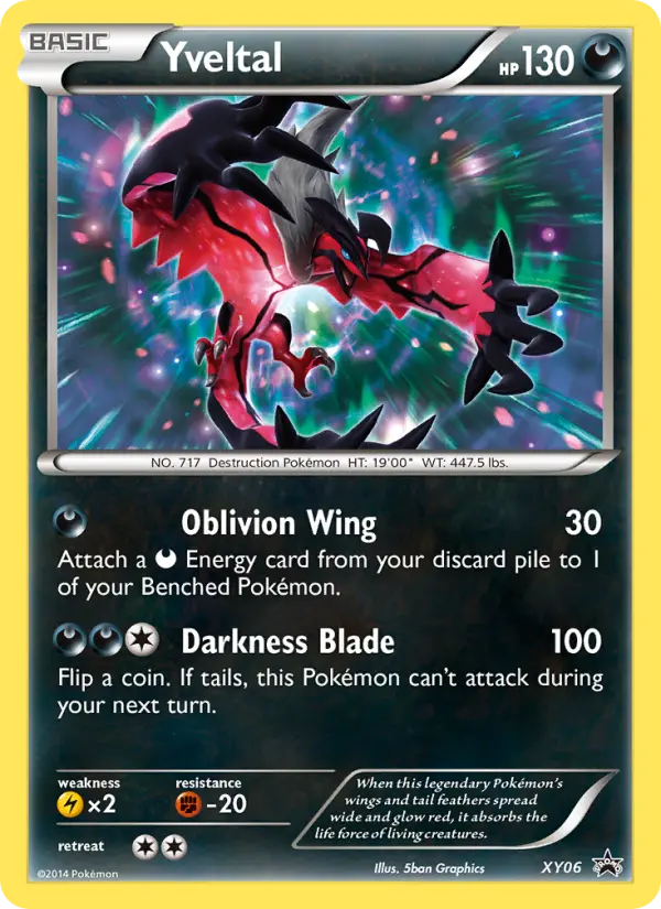 Yveltal None Pokemon card #XY06 from XY Black Star Promos