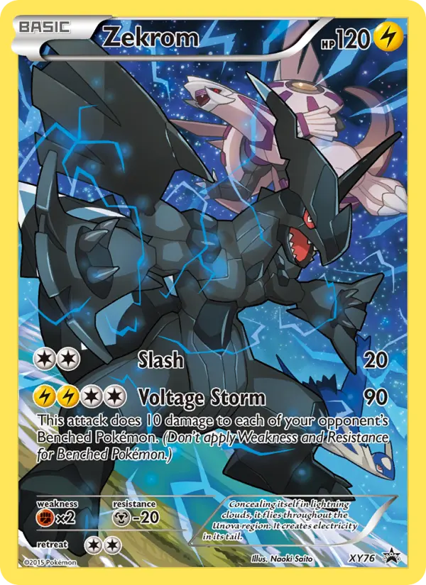 Zekrom None Pokemon card #XY76 from XY Black Star Promos
