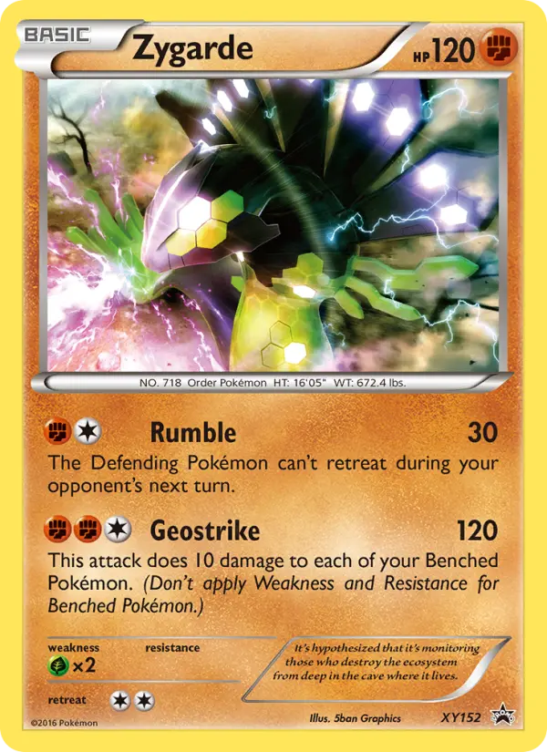 Zygarde None Pokemon card #XY152 from XY Black Star Promos