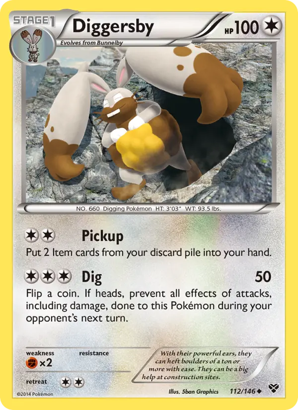 Diggersby Uncommon Pokemon card #112 from XY