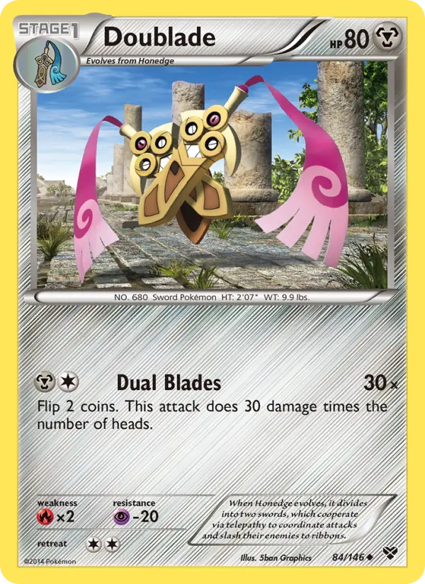 Doublade Uncommon Pokemon card #84 from XY