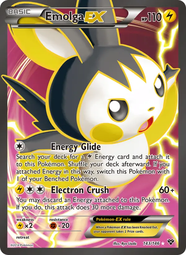 Emolga EX Ultra Rare Pokemon card #143 from XY