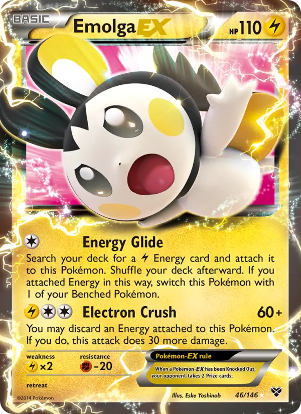 Emolga EX Ultra Rare Pokemon card #46 from XY