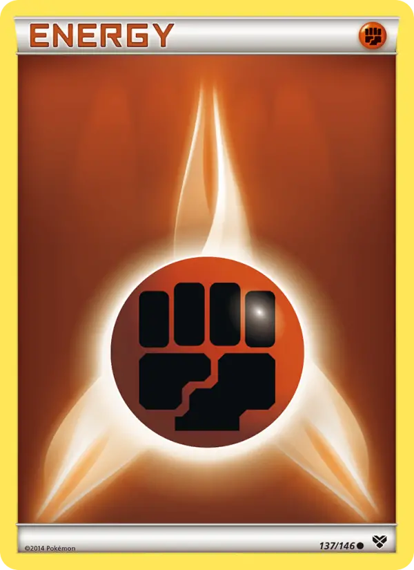 Fighting Energy Common Pokemon card #137 from XY