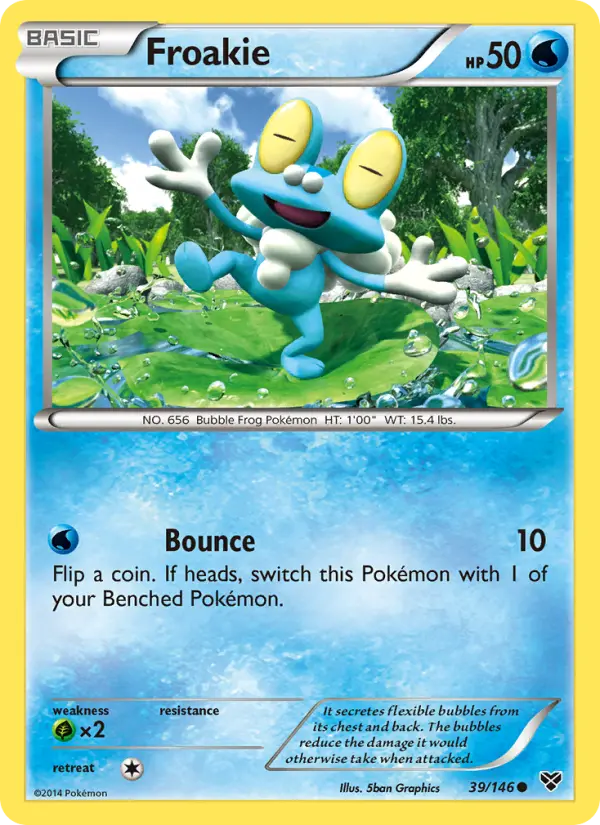 Froakie Common Pokemon card #39 from XY