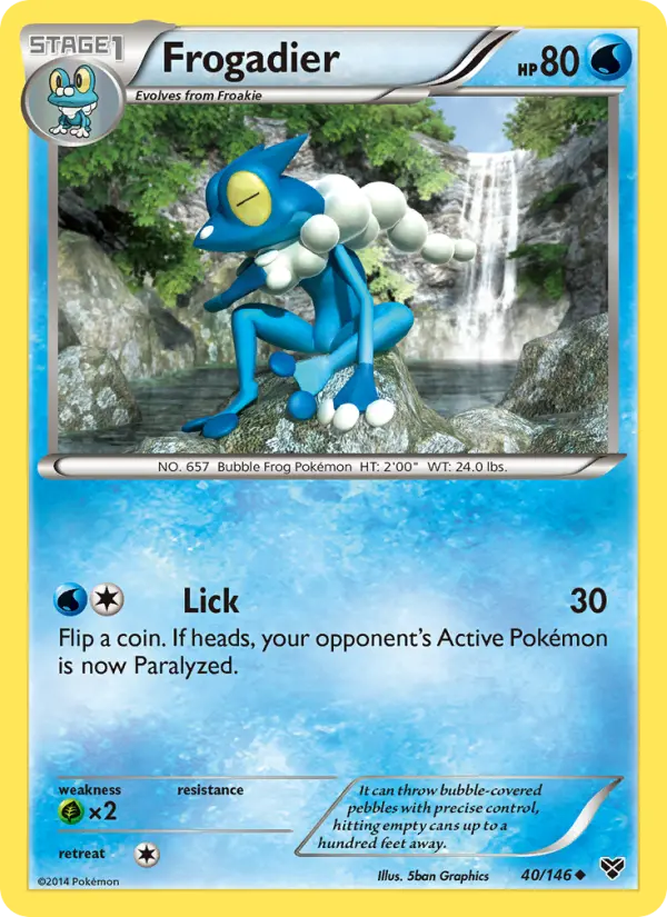 Frogadier Uncommon Pokemon card #40 from XY