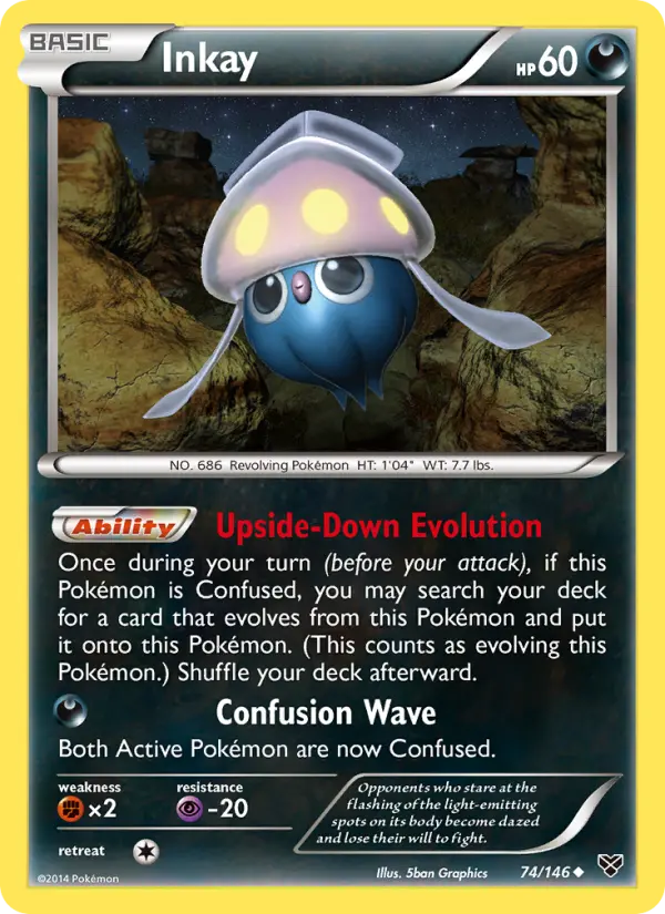 Inkay Uncommon Pokemon card #74 from XY