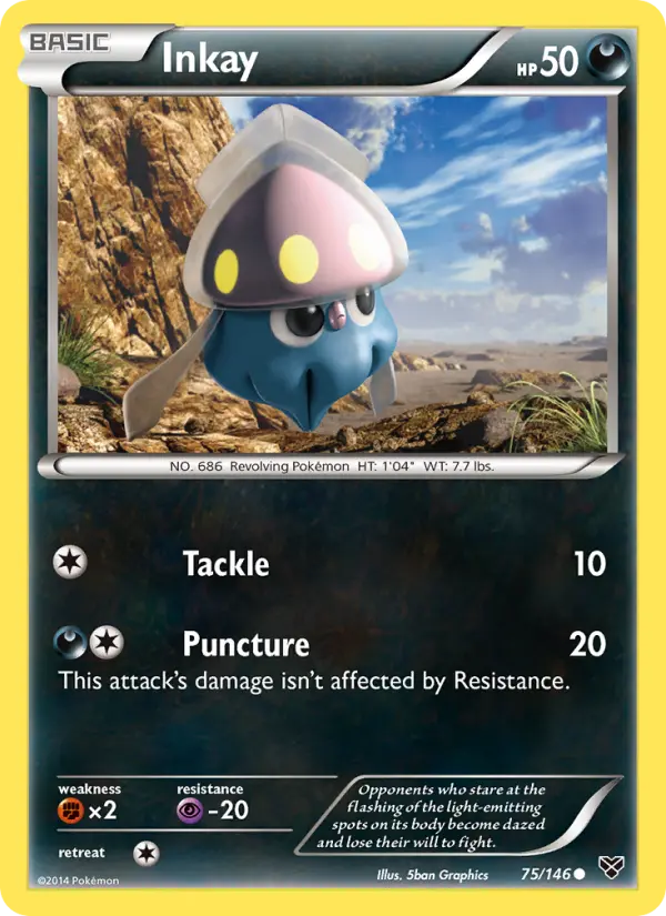 Inkay Common Pokemon card #75 from XY