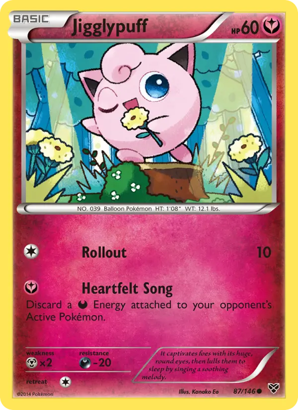 Jigglypuff Common Pokemon card #87 from XY