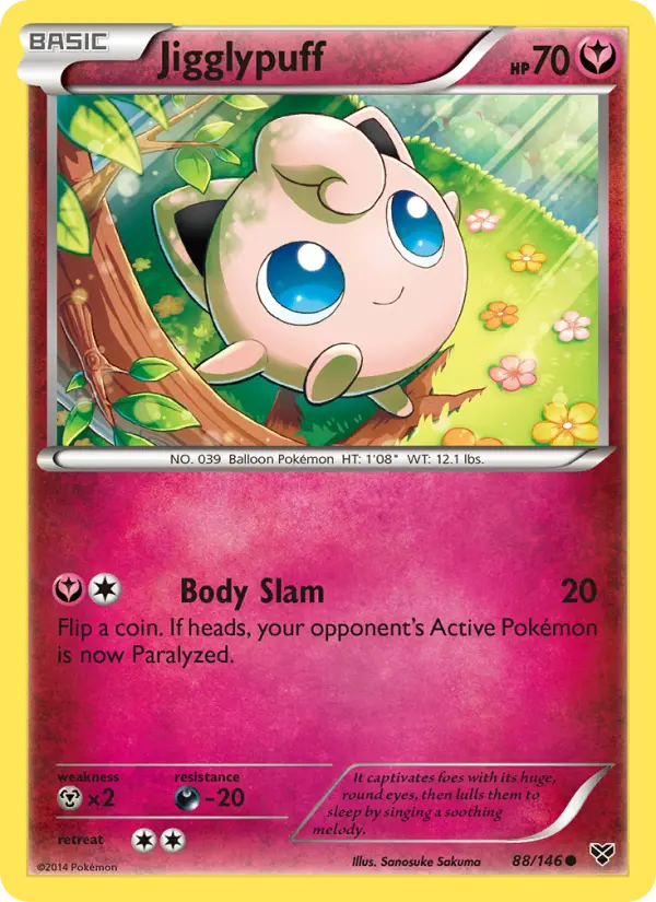 Jigglypuff Common Pokemon card #88 from XY