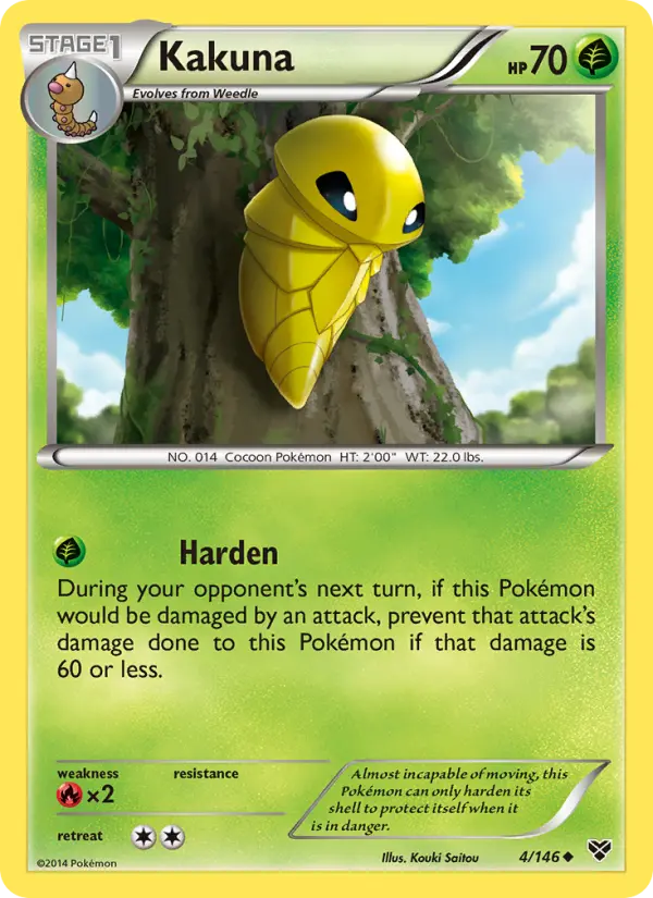 Kakuna Uncommon Pokemon card #4 from XY