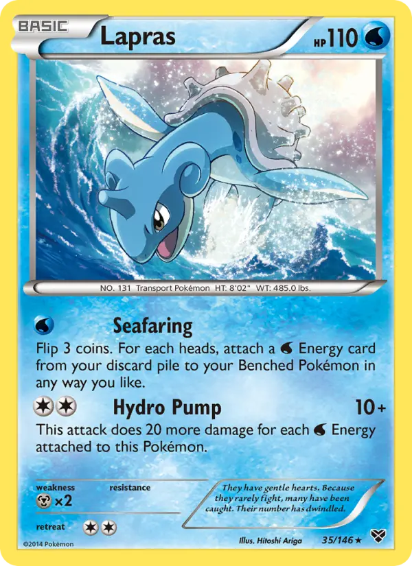 Lapras Rare Pokemon card #35 from XY