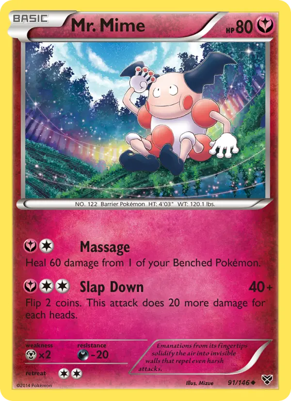 Mr. Mime Uncommon Pokemon card #91 from XY