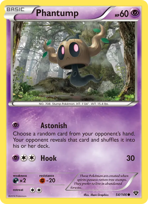 Phantump Common Pokemon card #54 from XY