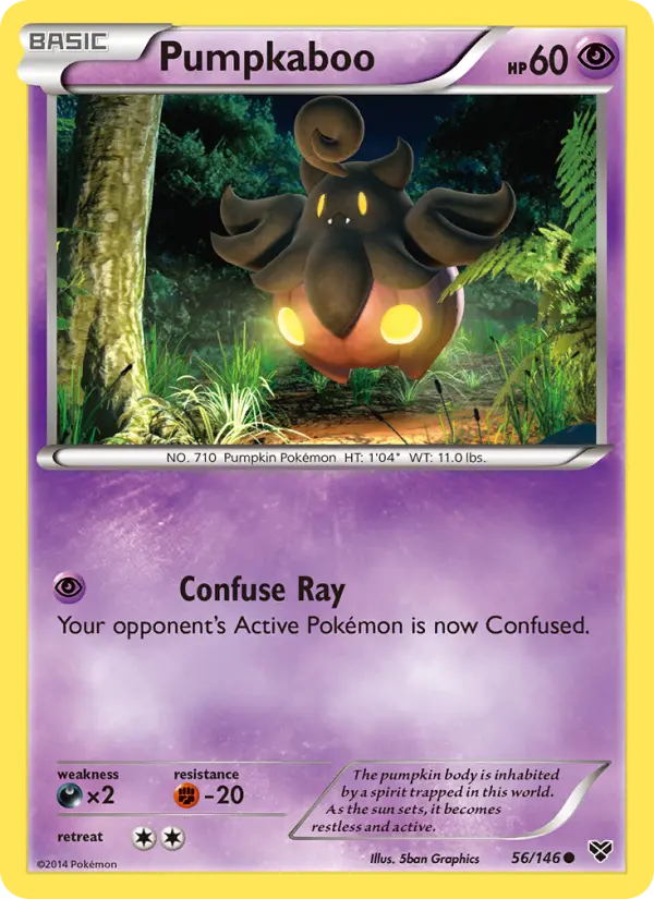Pumpkaboo Common Pokemon card #56 from XY