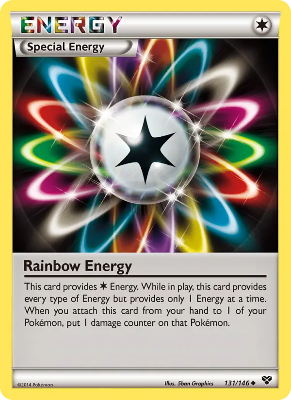 Rainbow Energy Uncommon Pokemon card #131 from XY