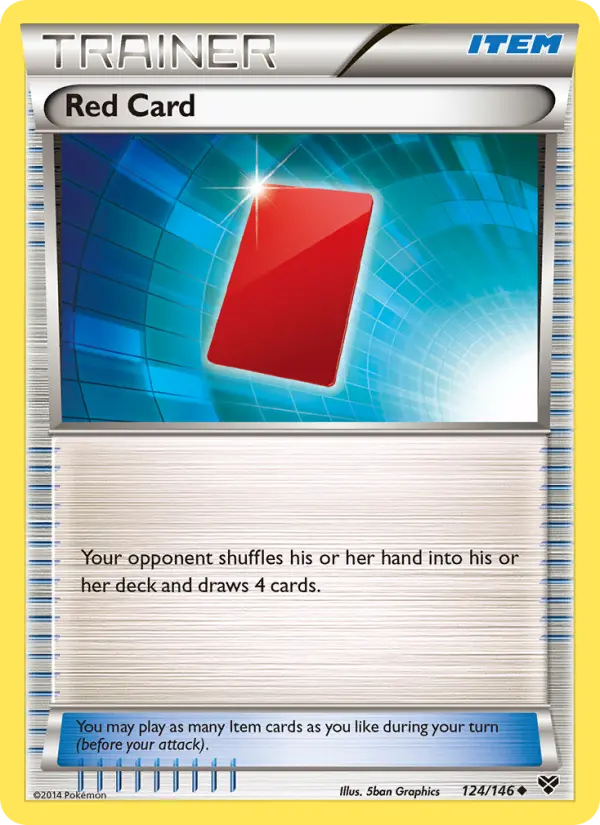 Red Card Uncommon Pokemon card #124 from XY