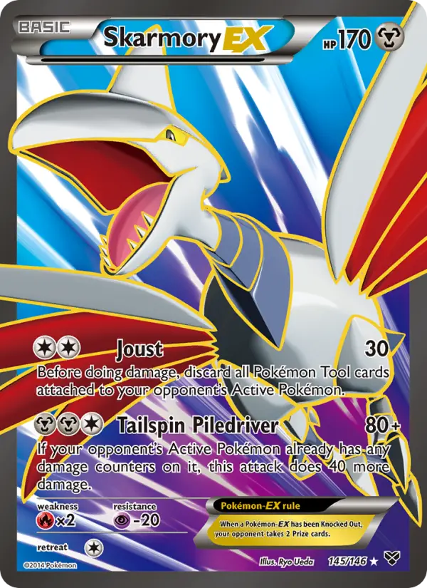 Skarmory EX Ultra Rare Pokemon card #145 from XY