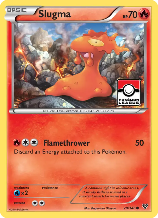 Slugma Common Pokemon card #20 from XY