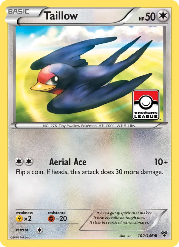 Taillow Common Pokemon card #102 from XY
