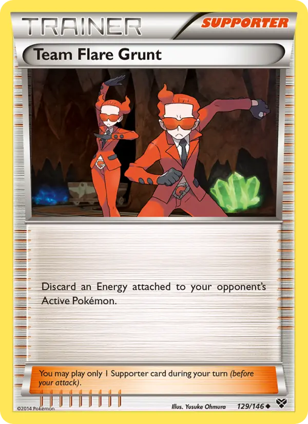 Team Flare Grunt Uncommon Pokemon card #129 from XY