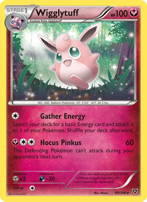 Wigglytuff Rare Pokemon card #89 from XY
