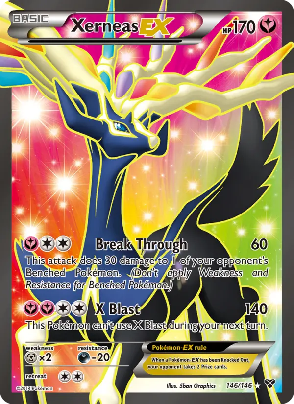 Xerneas EX Ultra Rare Pokemon card #146 from XY