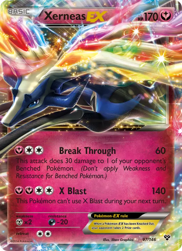 Xerneas EX Ultra Rare Pokemon card #97 from XY