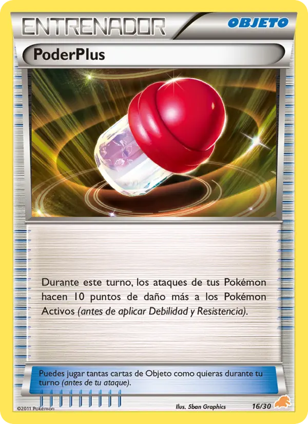 PlusPower None Pokemon card #16 from BW trainer Kit (Excadrill)