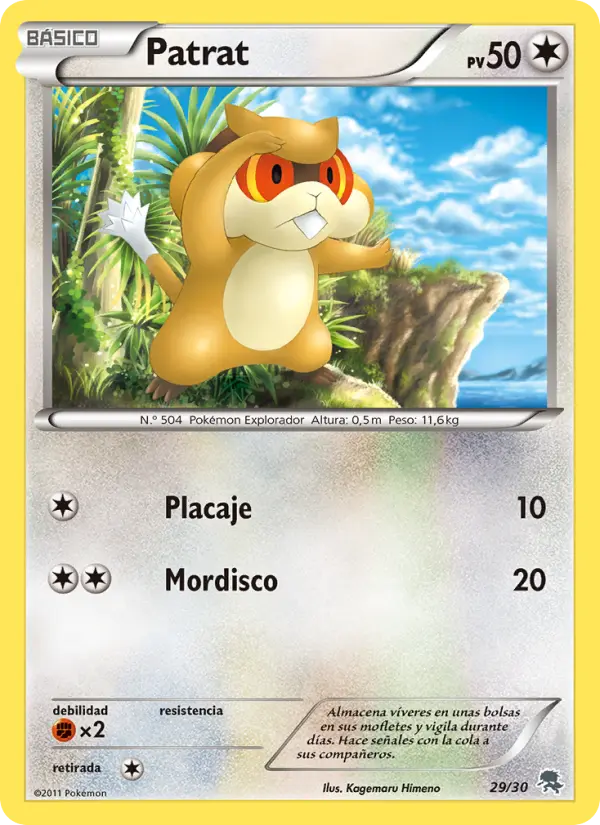 Patrat None Pokemon card #29 from BW trainer Kit (Zoroark)