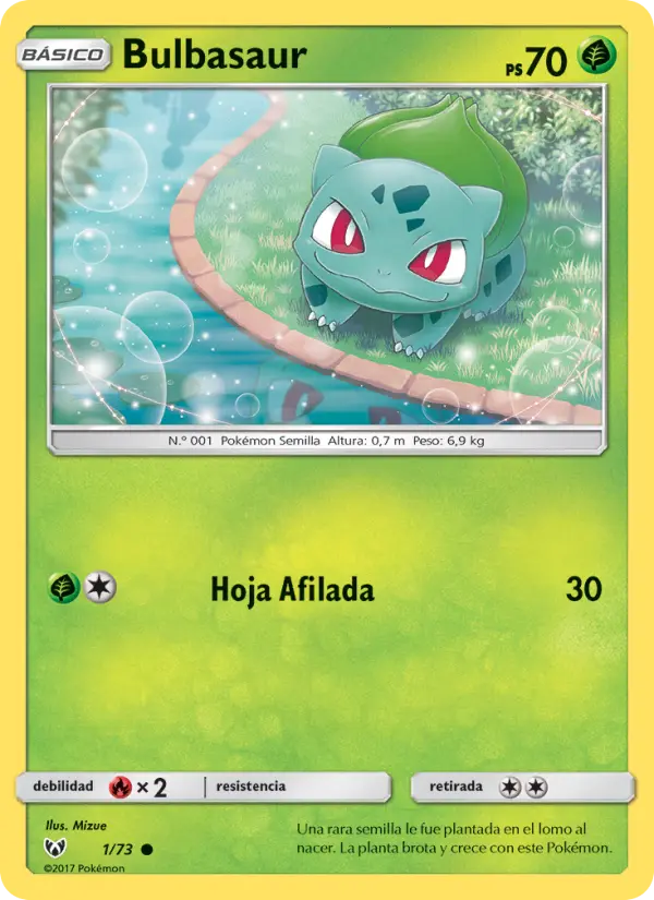 Bulbasaur Common Pokemon card #1 from Shining Legends
