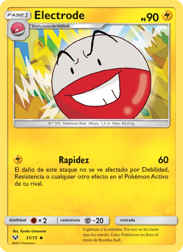 Electrode Uncommon Pokemon card #31 from Shining Legends