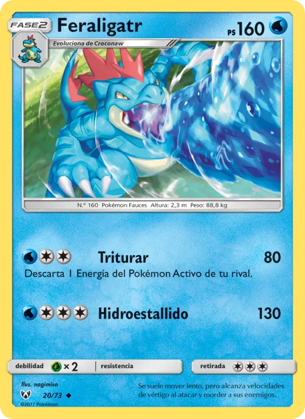 Feraligatr Uncommon Pokemon card #20 from Shining Legends